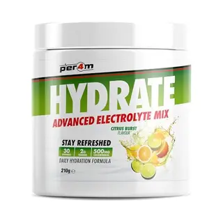 Per4m Hydrate Electrolyte Mix Powder | 500mg Cocomineral To Replenish Essential Electrolytes | Muscle Function, Cardiovascular Health, Neurological