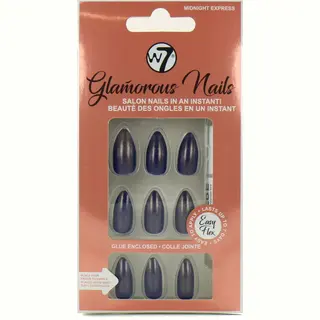 W7 Glamorous Nails Midnight Express - 24 Pcs