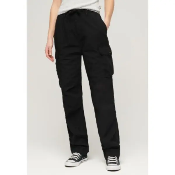 Superdryvoor Vrouwen. W7011070A Cargo Broek Laag Model Voor Zwart (32/30), Casual, Katoen thumbnail