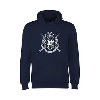 Original Hero Harry Potter Hogwarts House Crest Hoodie - Navy - S