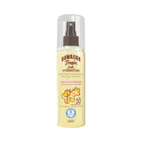 Zonverzorging Hawaiian Tropic Beschermende Droge Olie Spray Silk Hydration Spf 30 150ml thumbnail