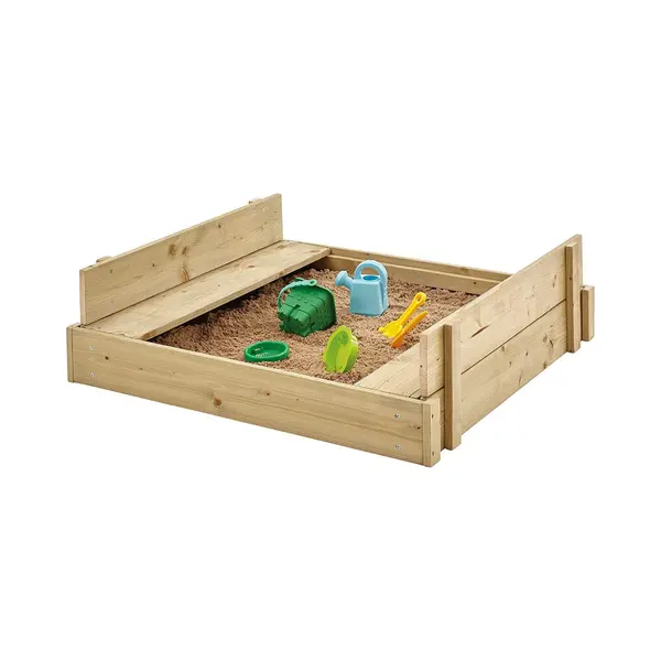 Tp Play - Zandbak Met Deksel - 100 X 90 X 27 Cm - Houtkleurig thumbnail