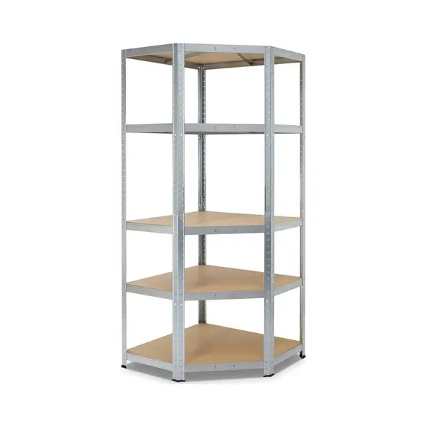 Avasco Stellingkast Hoek - Stellingrek 176x75x40x50cm - 5 Planken - 175kg Draagkracht Per Plank thumbnail