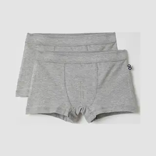 Woody - Jongens Short Duopack - Grijs - Basis Ondergoed - 12 Jaar