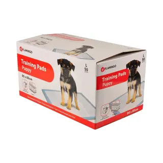 Flamingo Puppy Pads - Trainingsmat Pady Wit – Zindelijkheidsmat Voor Puppy’s En Honden – 5-laags – Absorberend & Sneldrogend – Maat L –