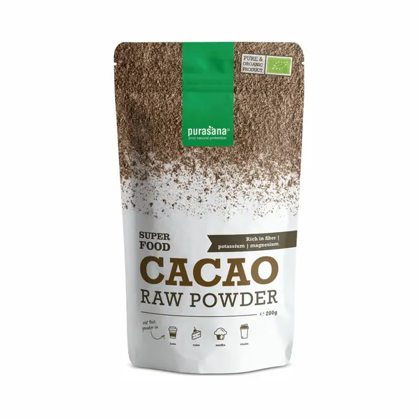 Purasana Superfood Cacaopoeder Bio 200 Gr thumbnail