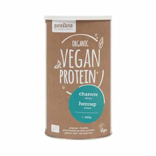 Purasana Single Protein Powder 50% Hennep Natuur Vegan Bio 400 Gr