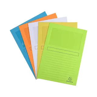 Insteekmappen A4 - 25 Stuks, 22 X 31 Cm - L-Map, Venstermappen, Dossiermappen - Assorti Pastelkleuren- Acropaq