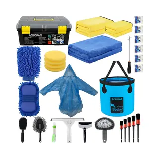 Auto Was Set - Auto Wassen, 30 Delig, Velgenborstel, Autowasborstel - Auto Was Pakket - Acropaq