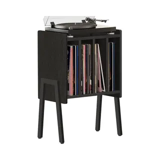Acaza Lp Opbergsysteem - Lp Houder - Zwart - 45 X 30 X 66 Cm (L X B X H) - Vinyl Opbergsysteem - Platenrek - Platenkast - Platenhouder - Lp Rek - 72