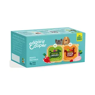 Edgard&Cooper Hondenvoer Multipack Kip - Kalkoen En Lam - Rund 4 X 300 Gr