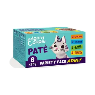 Edgard&Cooper Kattenvoer Adult Multipack Pate 8 X 85 Gr