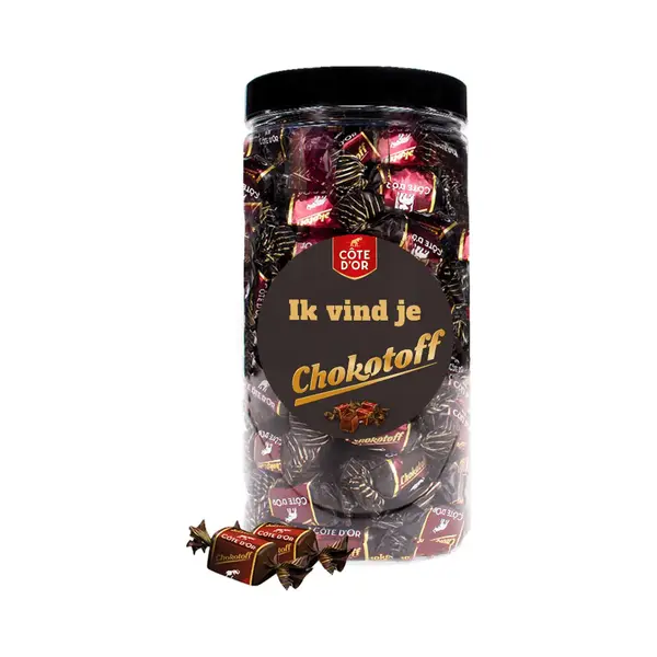 Côte D'Or Chokotoff Met Sticker "Ik Vind Je Chokotoff" - 800g thumbnail