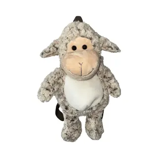 Cute Since 1999 - Knuffel Rugzak - Grijze Lammetje Rugzak - Boekentas Kleuter - Zachte Rugtas Meisjes En Jongen - 45x25cm