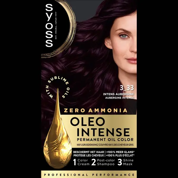 Syoss Oleo Intense 3-33 Haarverf - Intens Aubergine - Permanente Haarkleuring - Ammoniakvrij - Met Voedende Oliën - 100% Grijsdekking - Langdurige thumbnail