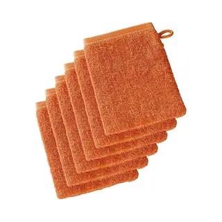 De Witte Lietaer Washandjes Imagine Dusty Orange - 16.5 X 22 Cm - 6 Stuks - Oranje - Katoen