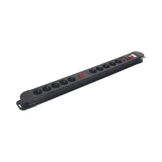 Perel Stekkerdoos Met Schakelaar, Overbelastingsbeveiliging, 10 Stopcontacten Met Penaarde (type E), Kabel 1.5 M, 3G1.5, Geschikt Voor Gebruik