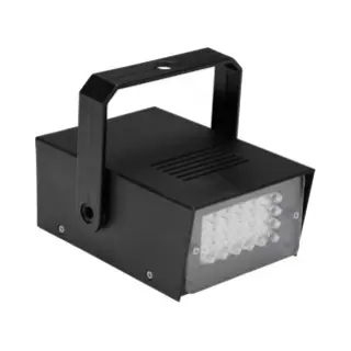 Hq Power - Mini-stroboskop Mit Weißen Leds - 24 Leds - Batteriebetrieben