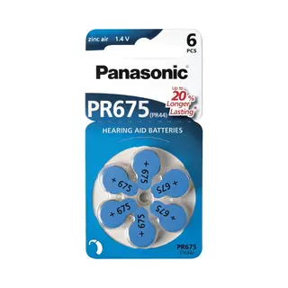 Panasonic PR675 Cellen Zinc Air 6x