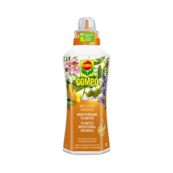 Compo Vloeibare Meststof Mediterrane Planten - Ook Voor Citrusplanten - Voor Een Prachtige, Rijke Bloei - Fles 1 L thumbnail