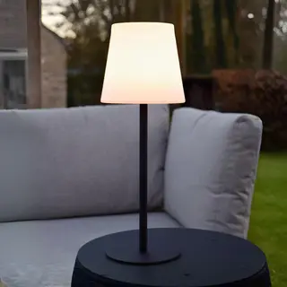 Lucide Tyon - Oplaadbare Tafellamp Binnen/Buiten - Accu/Batterij - Led Dimbaar - 1x2W 2700K - IP65 - Zwart