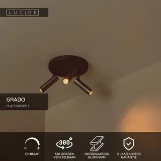 Netlighting Grado Ceiling Spotlight Ø25cm 3xGU10 (MR11) Grey Iron