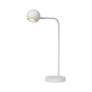 Lucide Comet - Oplaadbare Bureaulamp - Accu/Batterij - Led 3 StepDim - 1x3W 2700K - Wit