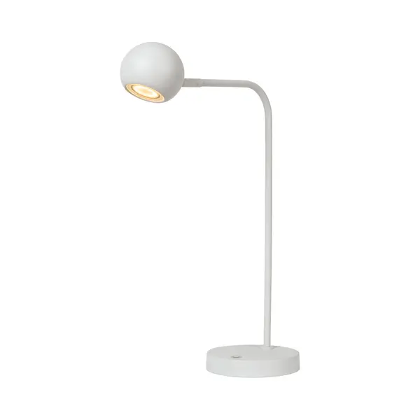 Lucide Comet - Oplaadbare Bureaulamp - Accu/Batterij - Led 3 StepDim - 1x3W 2700K - Wit thumbnail