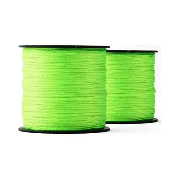 Snuro Polyesterseil (1mm, 100M, Grün Fluo), 2er-Pack - Robustes Maurerschnur Fluoreszierend Grün Für Jede Anwendung - Witterungsbeständiges Seil - thumbnail