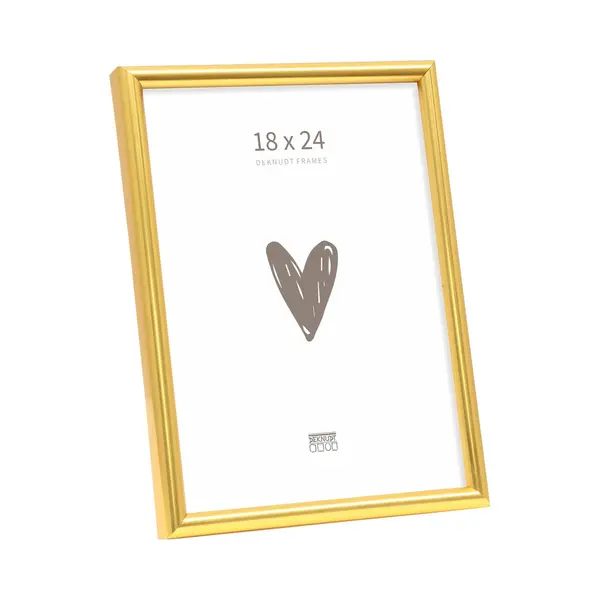 Deknudt Frames Fotolijst S011A4 - Smal Goud In Kunststof - 18x24 Cm thumbnail