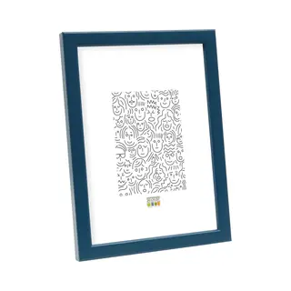 Deknudt Frames Deknudt Rahmen S41Jl6-18.0X24.0 Blau, Schmale Leiste Aus Holz