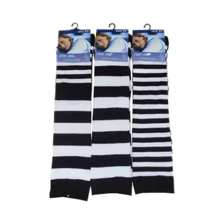 inter socks Dames Kniekous - Wit/zwart- 6 Paar - One Size - Losse Elastiek - 78% Katoen - Chaussettes Socks
