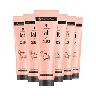Taft - Sleeky Smooth - Straightening Cream - Haarstyling - Haarverzorging - Haarcrème - Steile Haartypes - Voordeelverpakking - 6 X 100ml