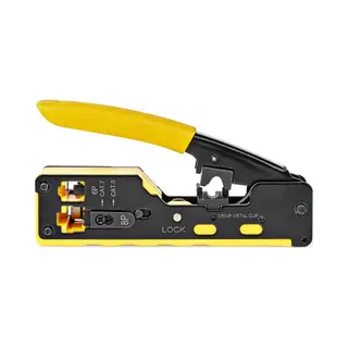 Nedis CCGG89510BK Kabel-Crimper Kombinationswerkzeug Schwarz, Gelb