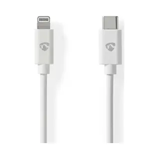 Nedis CCGP39650WT10 Lightning-kabel 1 m Wit