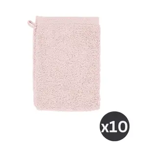 Tiseco Washandje Delux 15x21cm - Zacht Roze - Set/10
