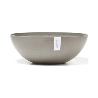 Ecopots Vienna 50 - Taupe - Ø50, 4 X H18, 5 Cm - Ronde Taupe Bloempot