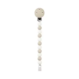 Nattou Silicone Fopspeenketting - 21 Cm - Klei/Wit