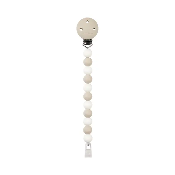 Nattou Silicone Fopspeenketting - 21 Cm - Klei/Wit thumbnail
