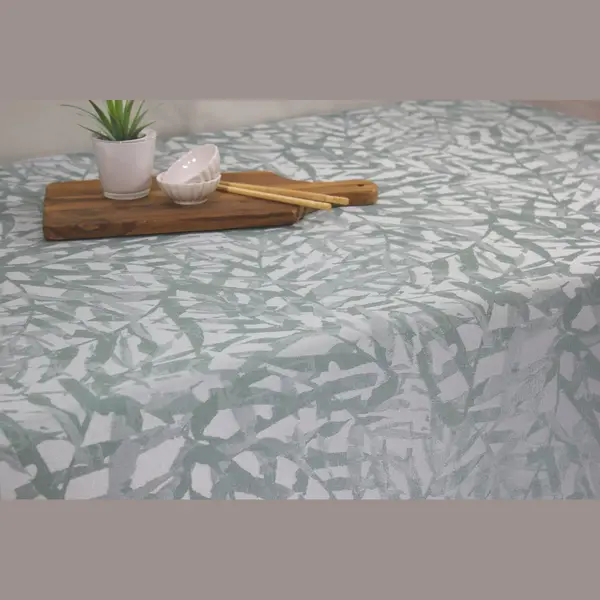 Jacquard Geweven Gecoat Luxe Tafellaken - Tafelzeil - Tafelkleed - Calera Blauw - Hoogwaardig - Opgerold Op Dunne Rol - Geen Plooien - Rechthoekig - thumbnail