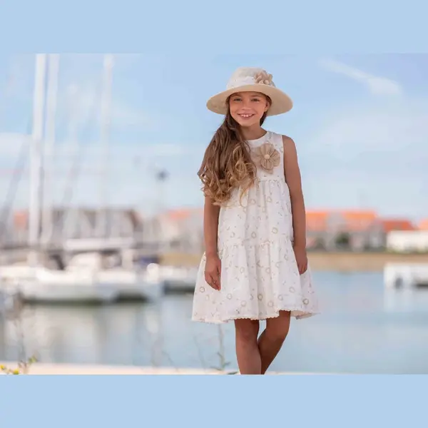 Gymp - Beige Jurk - Maat 164 - Meisjes - Offwhite/Beige - thumbnail