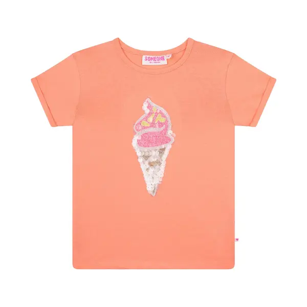 Someone Lou-Sg-02-B Meisjes T-shirt - Coral thumbnail