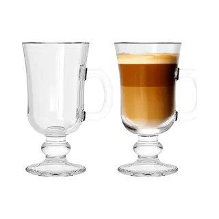 Kandil Glass Kandil Irish Coffee Glass Set Of 2 Clear 23cl Tall Durable Glasses For Hot Drinks Drinkware Stylish