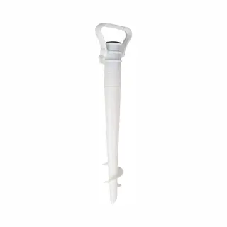 Sunnydays Parasolharing/anker - Wit - Kunststof - H38 Cm - Draaischroef - Strand Parasol