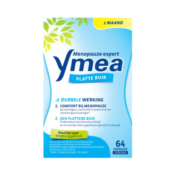 Ymea Platte Buik - Menopauze - Tegen Opvliegers & Opgeblazen Gevoel 64 Capsules thumbnail