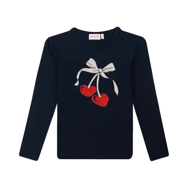 Someone Frances-Sg-03-B Meisjes T-shirt - Navy thumbnail
