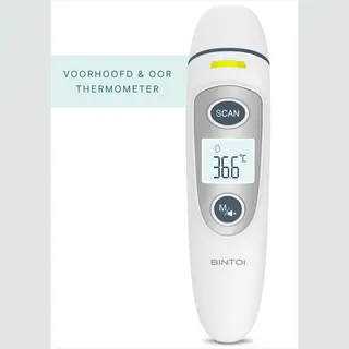 Bintoi® X200 - Digitale Oorthermometer&Voorhoofd Thermometer - Snel Nauwkeurig Met Koortswaarschuwing