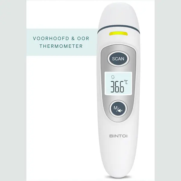 Bintoi® X200 - Digitale Oorthermometer&Voorhoofd Thermometer - Snel Nauwkeurig Met Koortswaarschuwing thumbnail