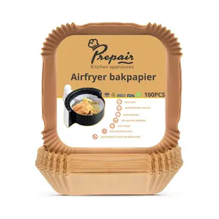 Prepair - Airfryer Bakpapier - Vierkante Papieren Filters- Airfryer Accesoires Xl/Xxl