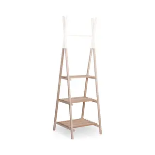 Childhome; Kledingkast; Kledingkast; Opbergkast Voor Kinderkamer; Tipi-vorm; Beukenhout; Robuust; 197 X 60 Cm; Kleur Natuurlijk Hout; Wit